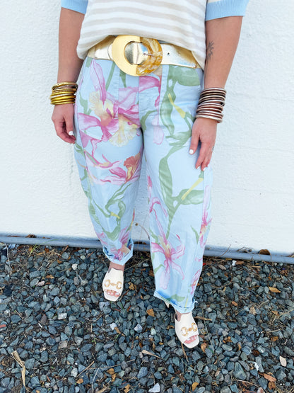 Floral Barrel Bottoms *FINAL SALE