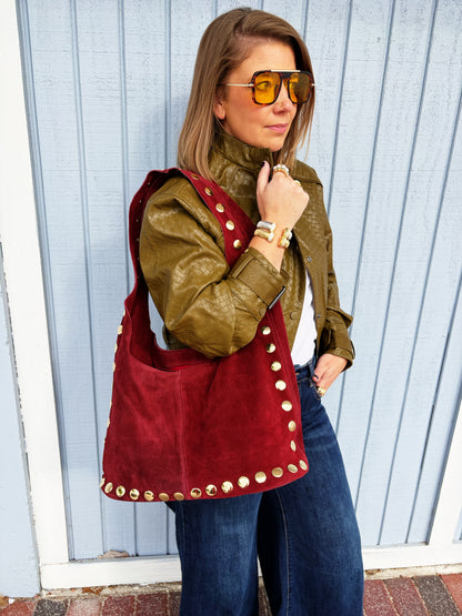 Sherry Suede Bag Red