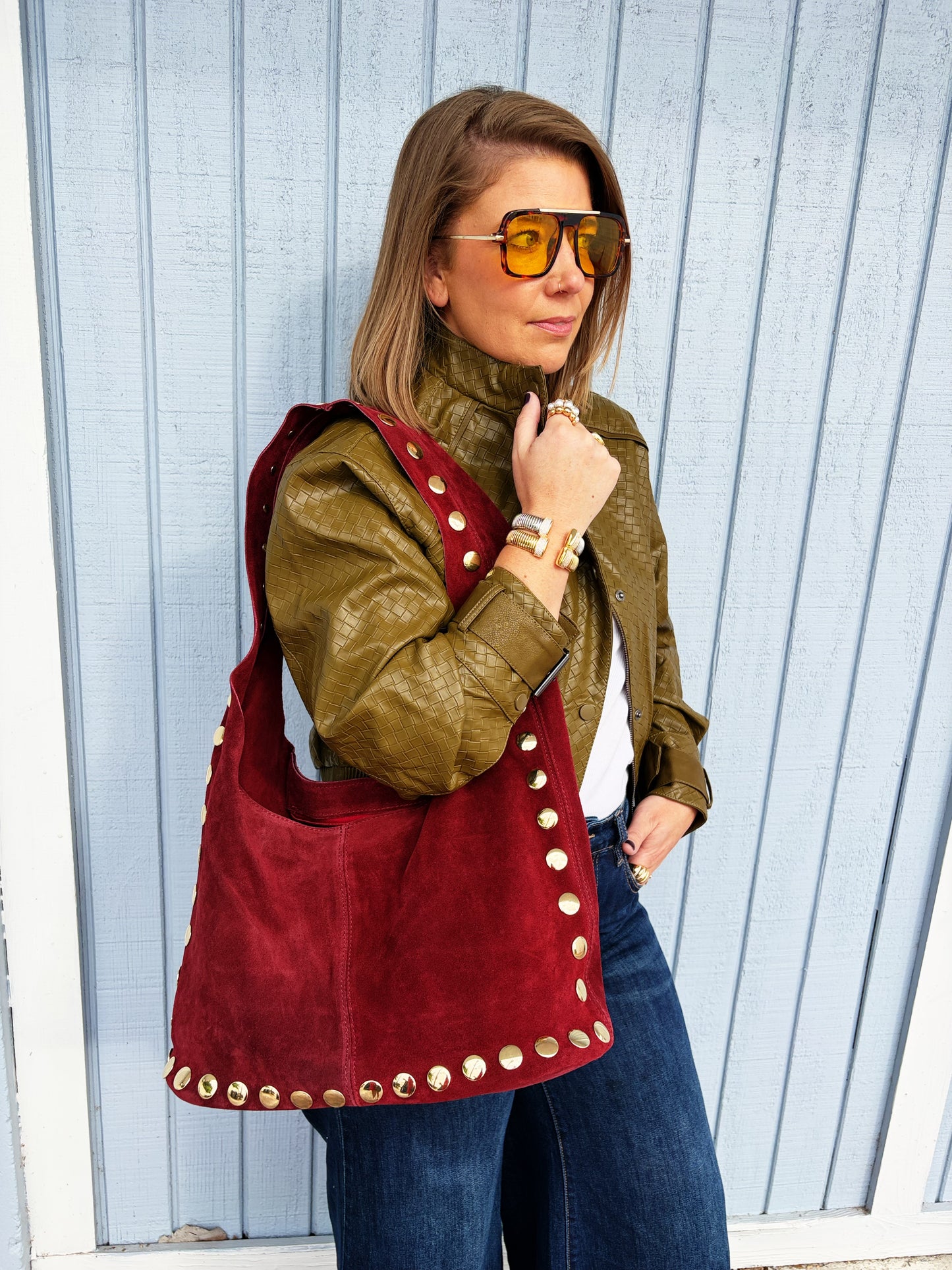 Sherry Suede Bag Red