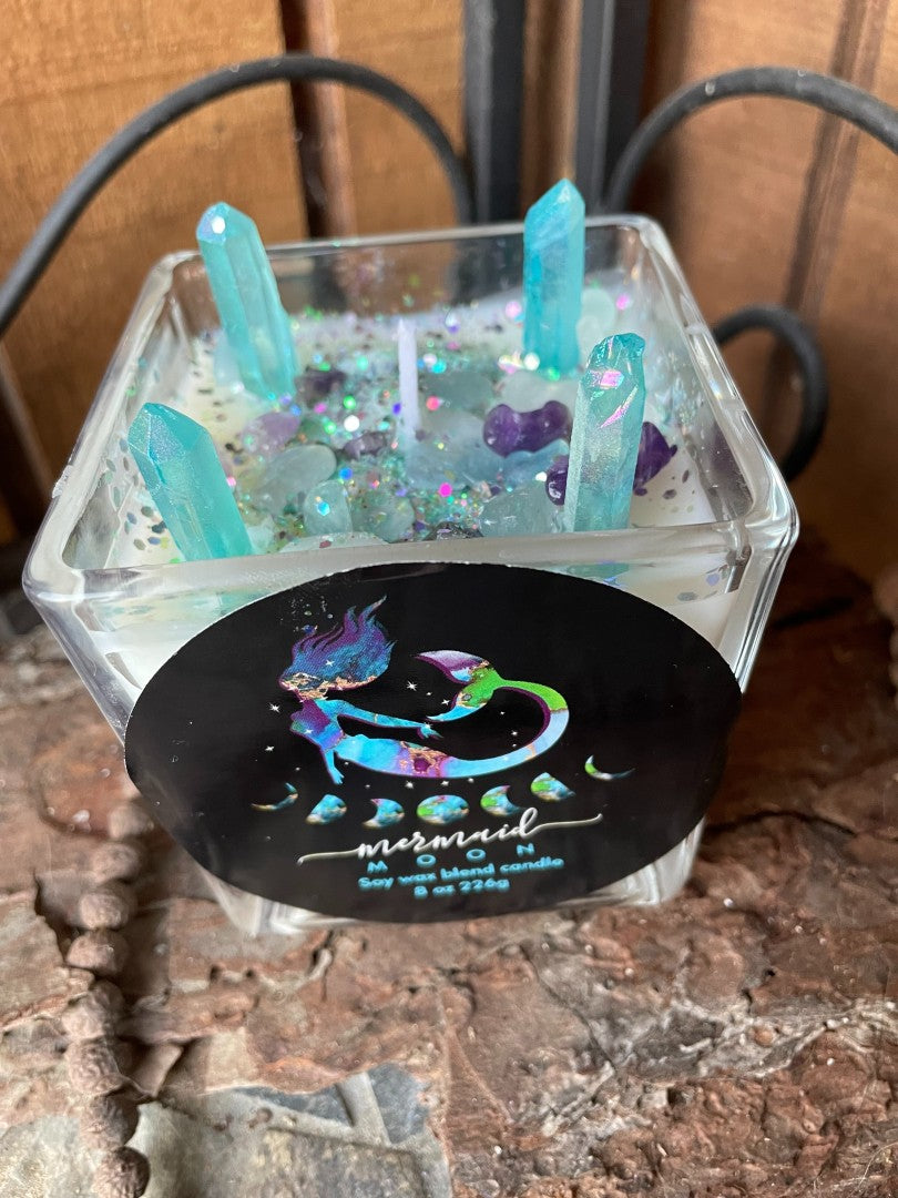 Mermaid Moon Goddess Candle