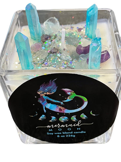 Mermaid Moon Goddess Candle
