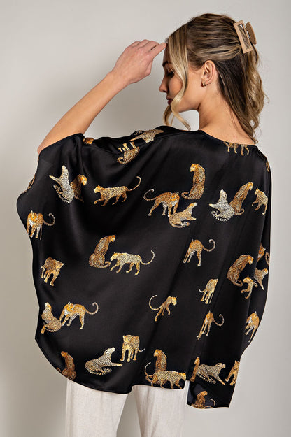 Leopard Dolman Blouse