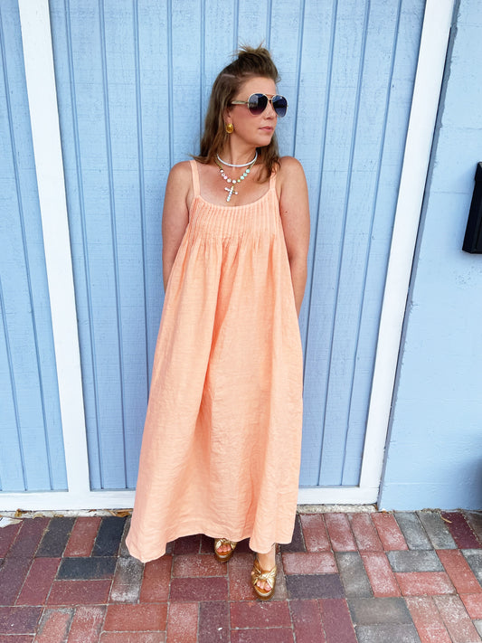 Maya Dress in Coral