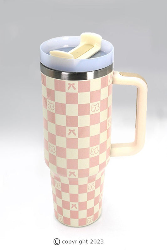 Checkered Pretty Girl Tumbler