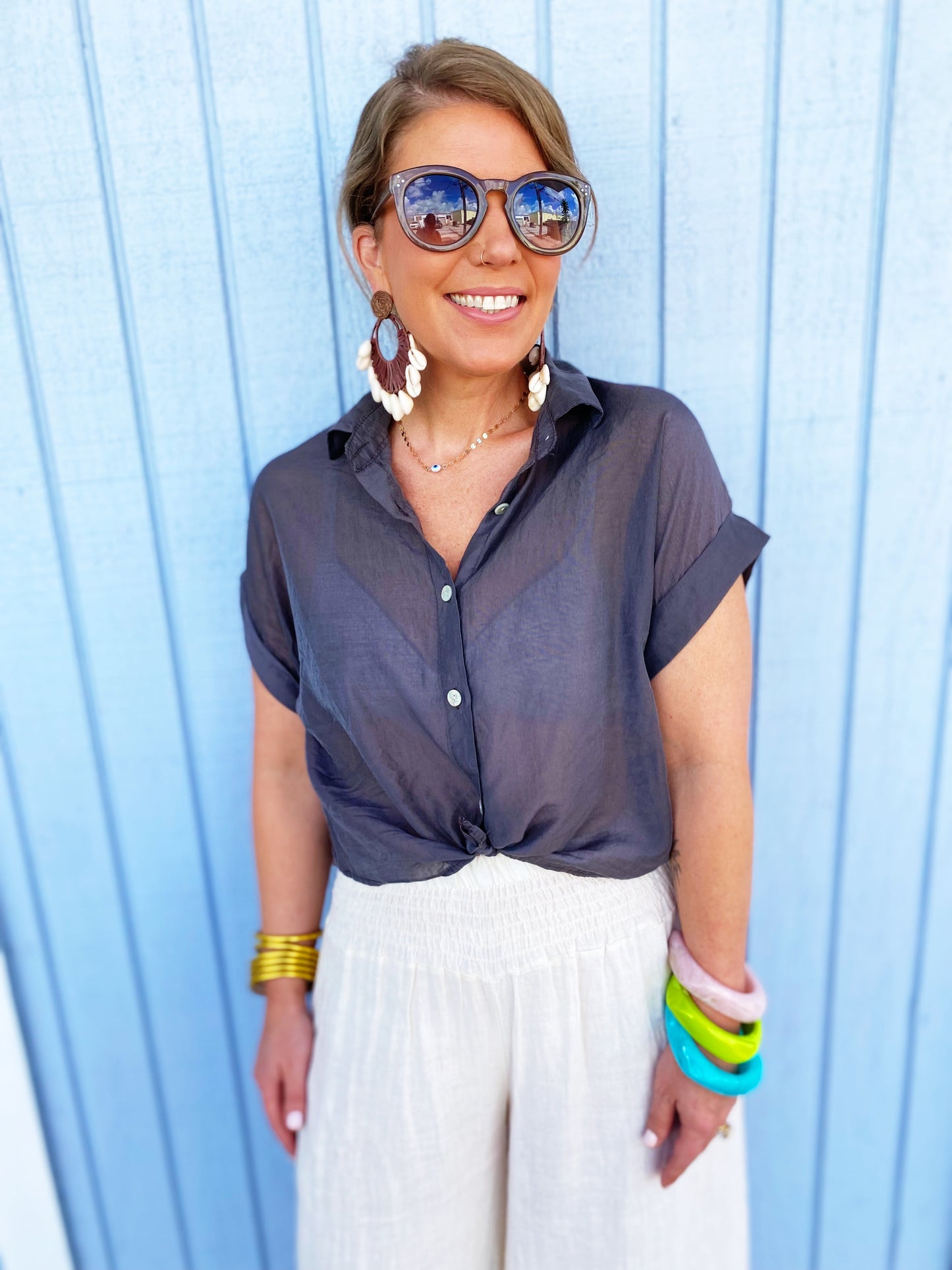 Shelby Tie Top - Multiple Colors