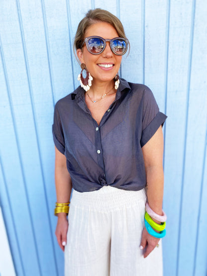 Shelby Tie Top - Multiple Colors