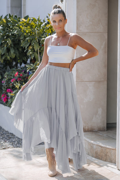 Pearl Gray Skirt *FINAL SALE ITEM