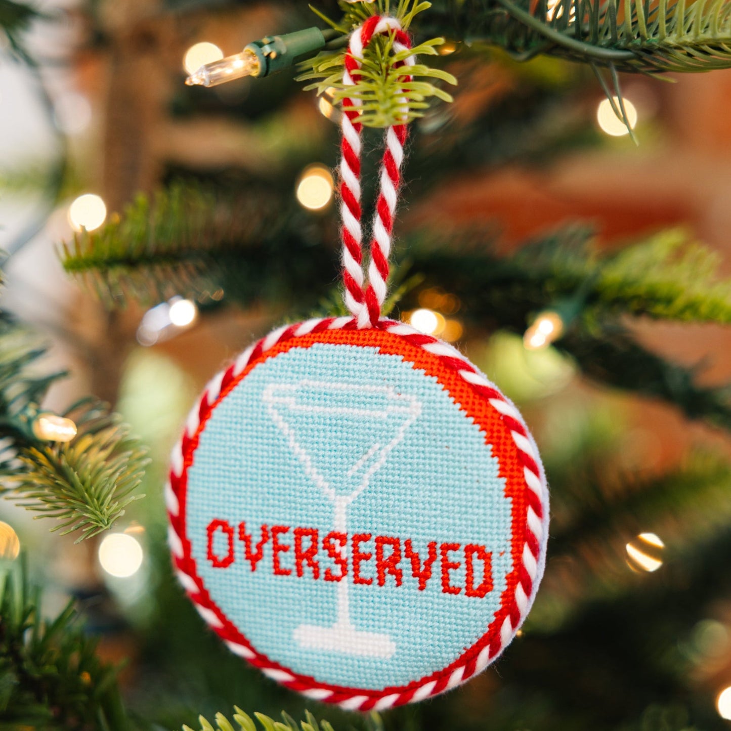 Needlepoint Ornament - Overserved