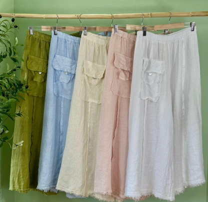 Melissa Linen Wide Leg Pant- 3 colors