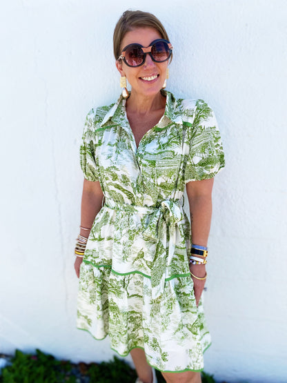 Woven Printed Tiered Dress
