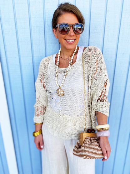 Colby Open Knit Sweater- 3 colors