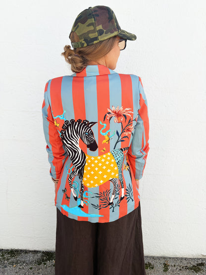 Zebra Striped Blazer