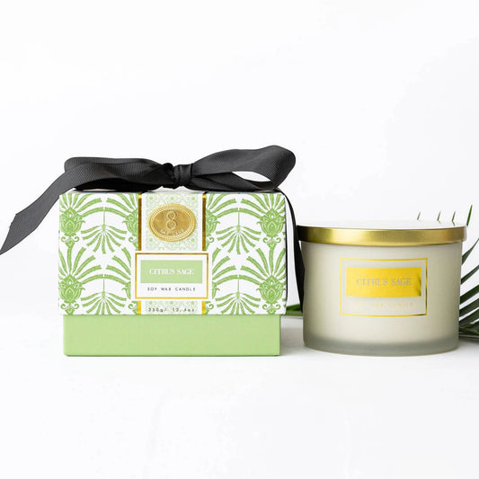 Citrus Sage 3-Wick Boxed Soy Wax Candle