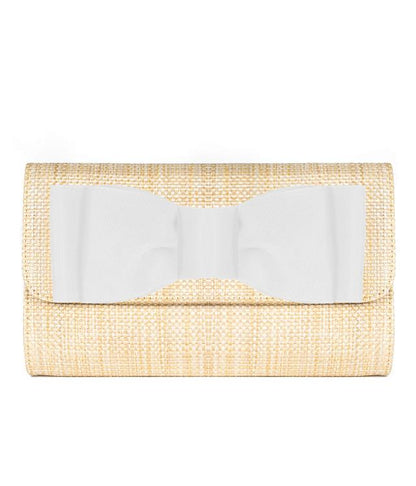 Avery Straw Clutch - Pinch Bow