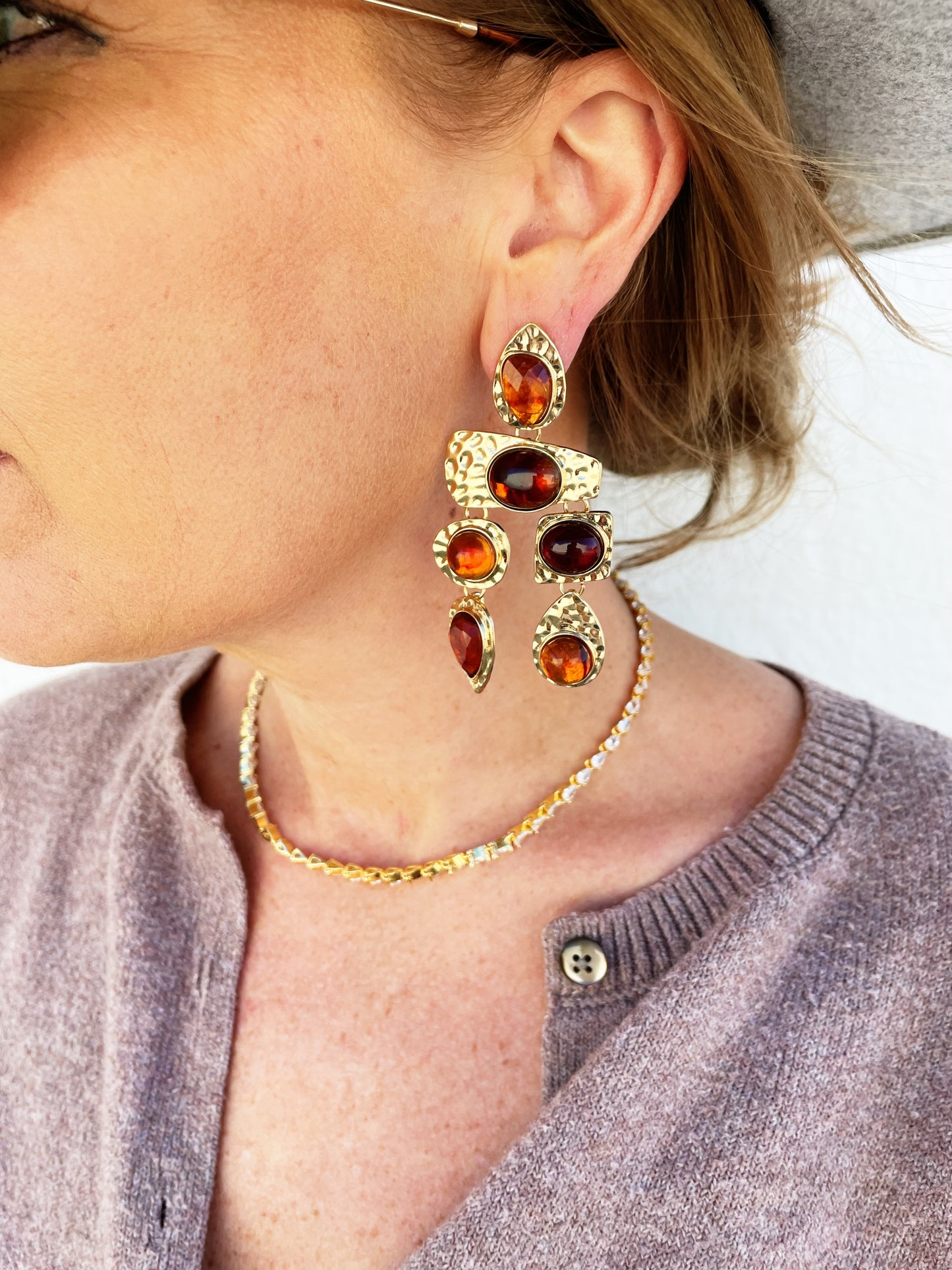 Rocco Earrings Brown *FINAL SALE
