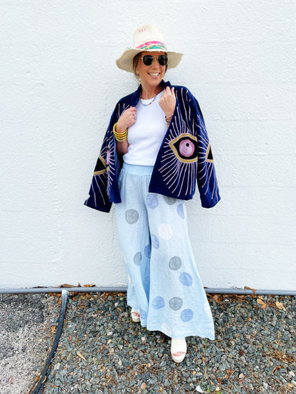 Phoebe Pant in Light Blue