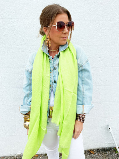 Neon Green Scarf