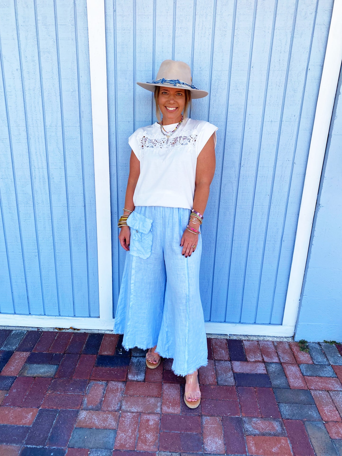 Melissa Linen Wide Leg Pant- 3 colors