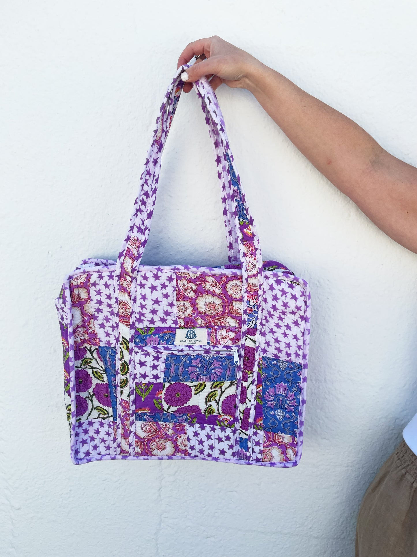 Bebe Purple Tote Bag