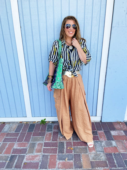 Bailey Bandana Tote Navy/Green (preorder shipping 6.2)