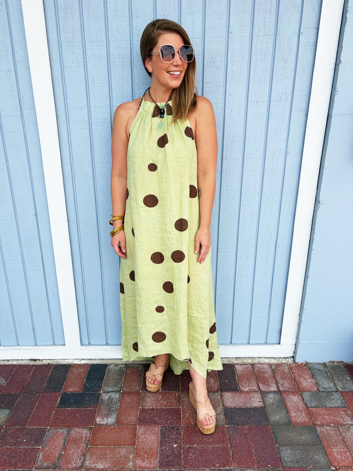 Stamp Linen Dress