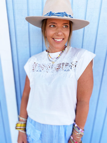 Lacey Top in White