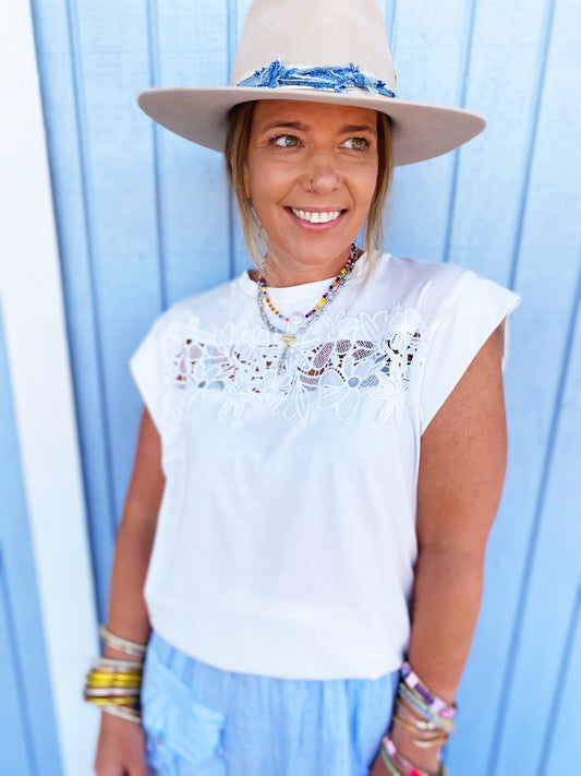 Lacey Top in White