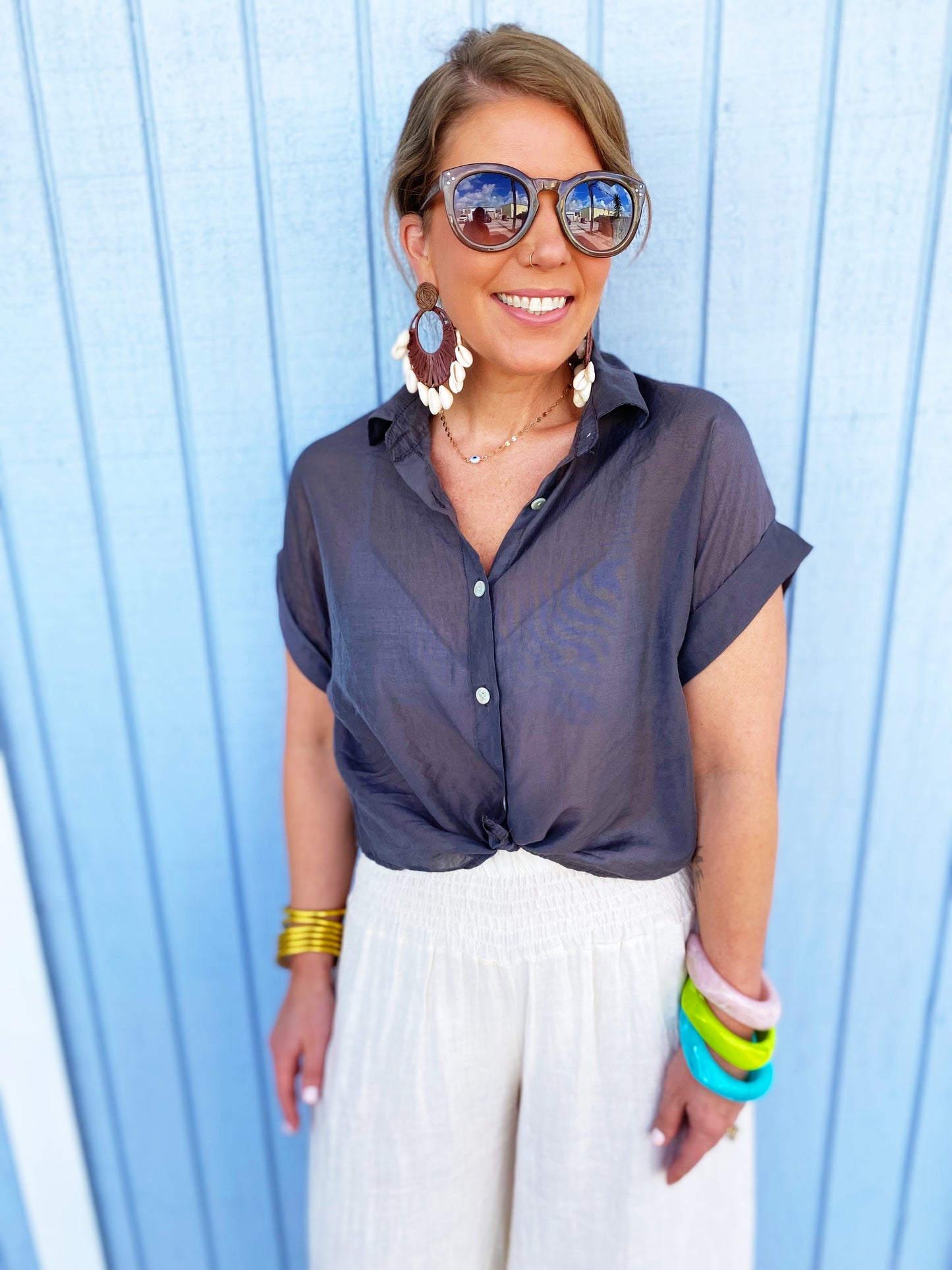 Shelby Tie Top - Multiple Colors