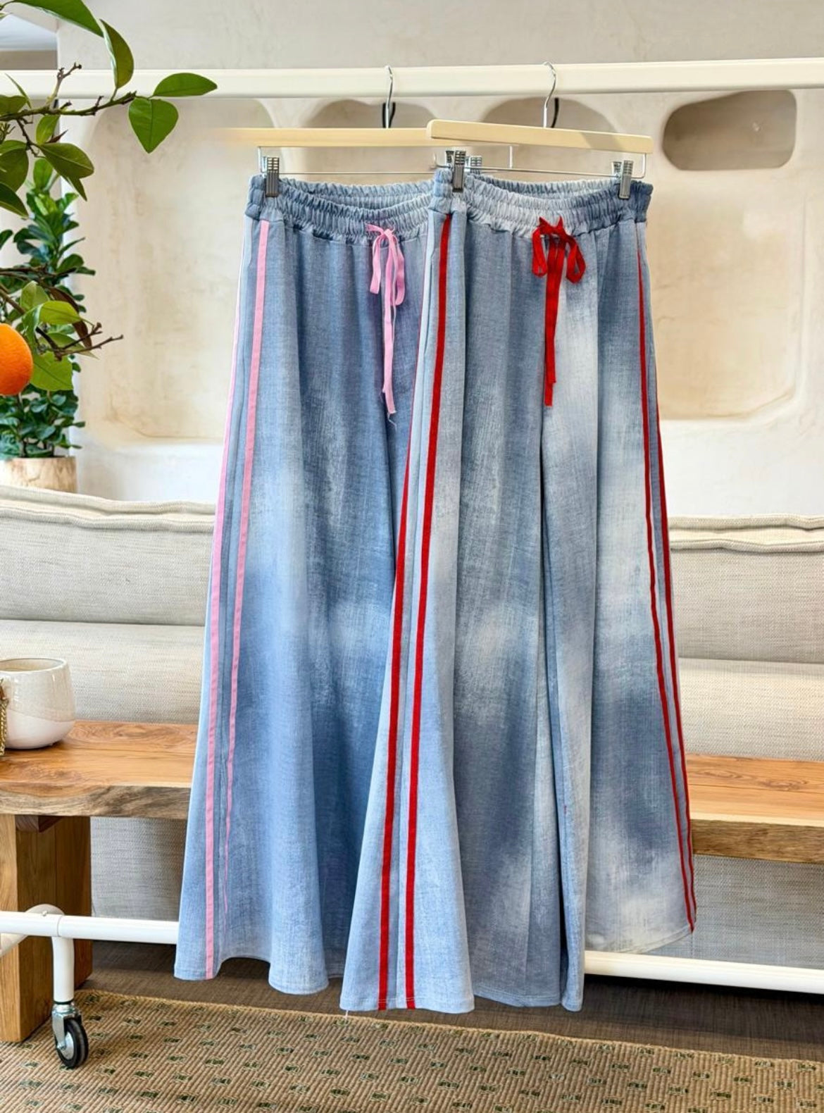 Baby Pink Tie Pants