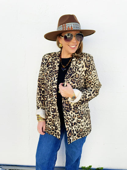Avery Leopard Blazer