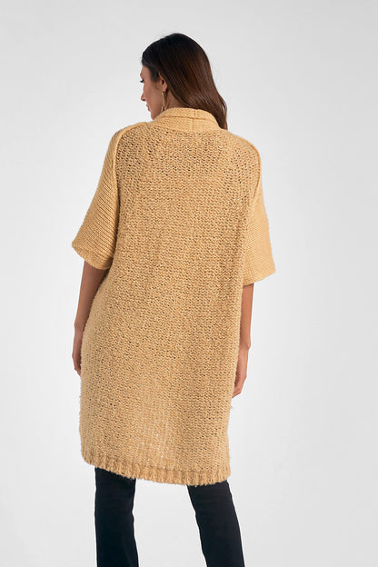 Beige Knit Duster