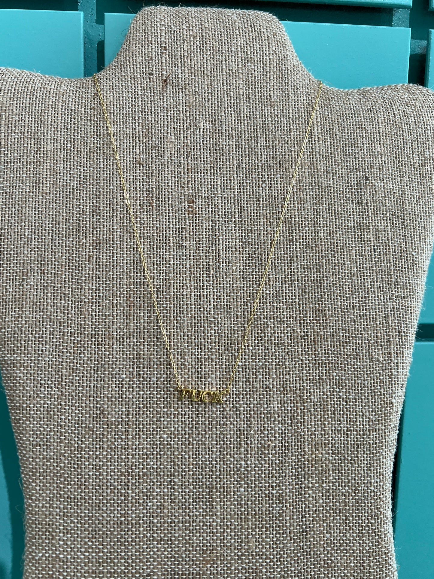 Gold F*** Necklace