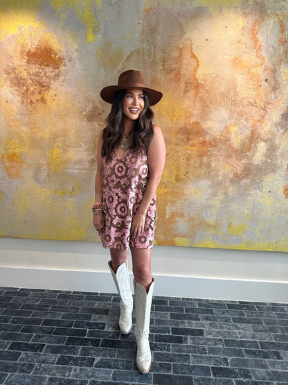 Lola Mini Dress -Golden Rose