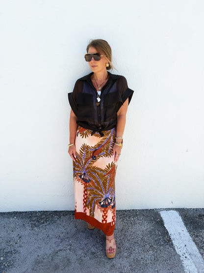 Loni Long Wrap Skirt