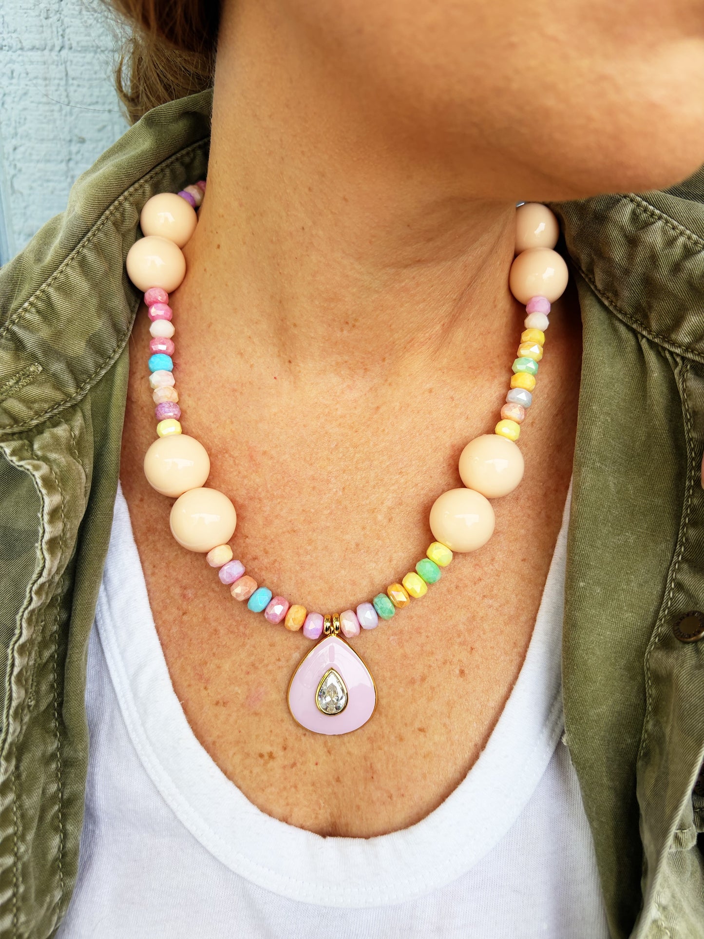 Hurley Necklace With Lavender Pendant