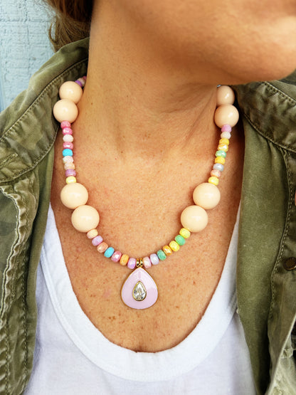 Hurley Necklace With Lavender Pendant