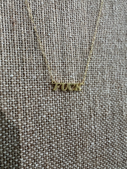 Gold F*** Necklace