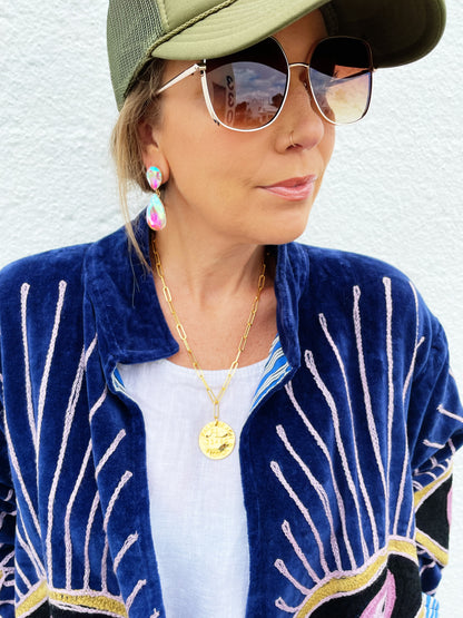 Meadow Earrings- Clear Rainbow