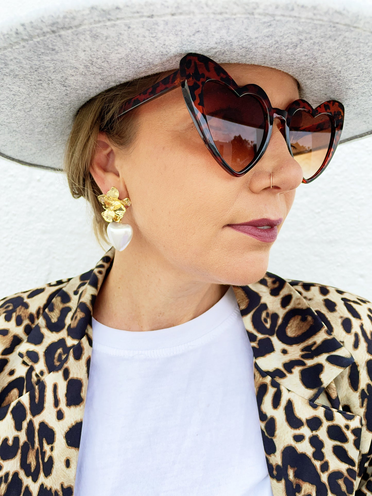 Lexi Heart & Pearl Earrings