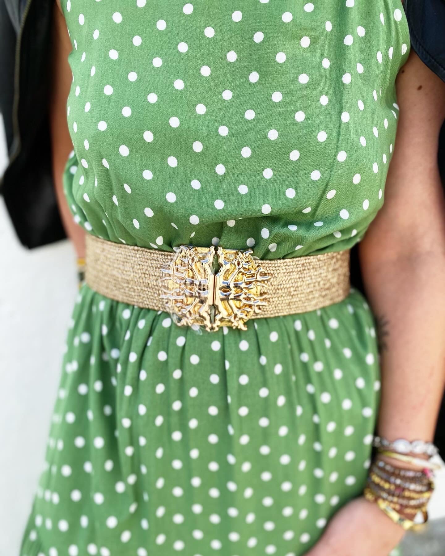 Last one! Green Polka Dot Size Small