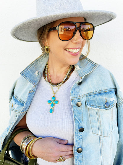 Blue Mist Beaded Necklace