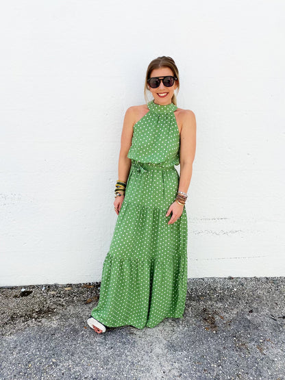 Last one! Green Polka Dot Size Small