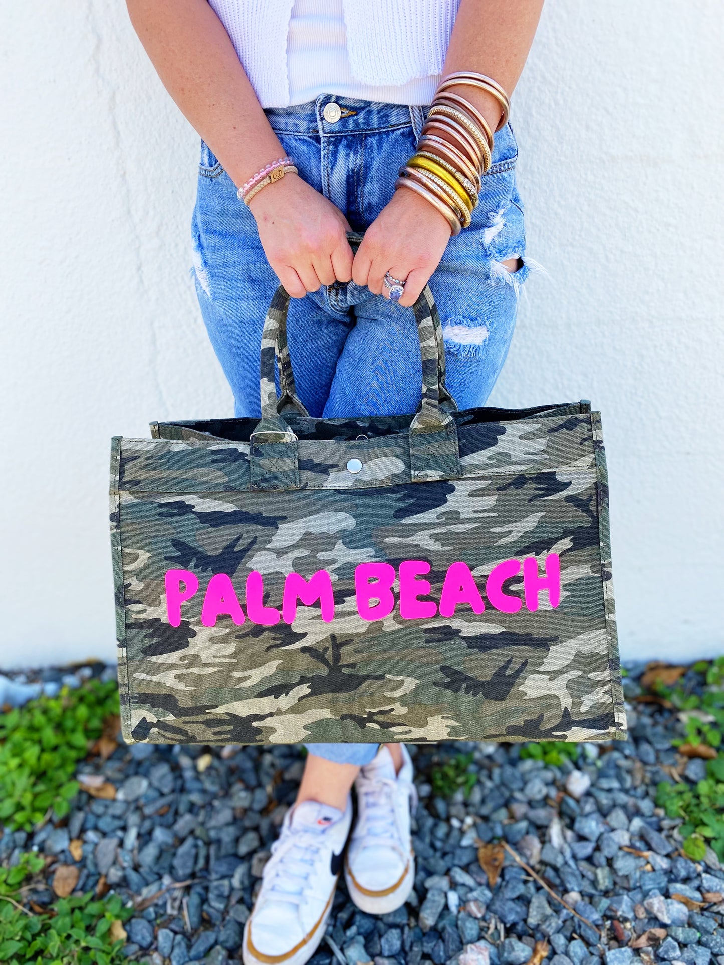 Palm Beach Camo Tote