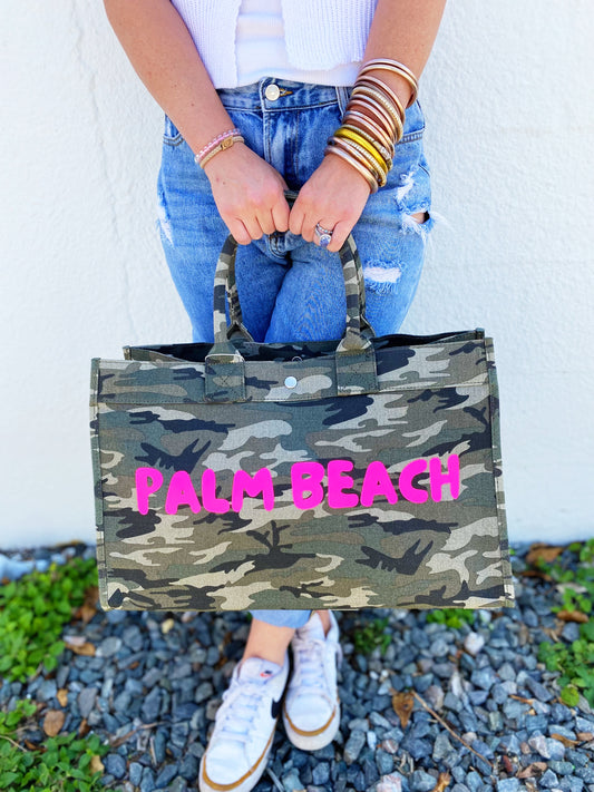 Palm Beach Camo Tote