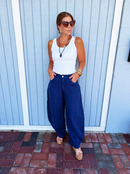 Balloon Linen Pants (4 colors)
