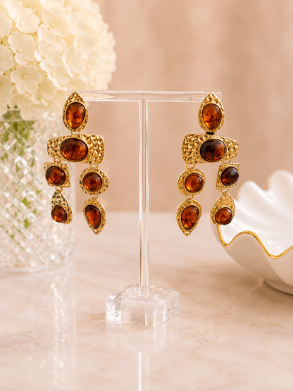 Rocco Earrings Brown *FINAL SALE