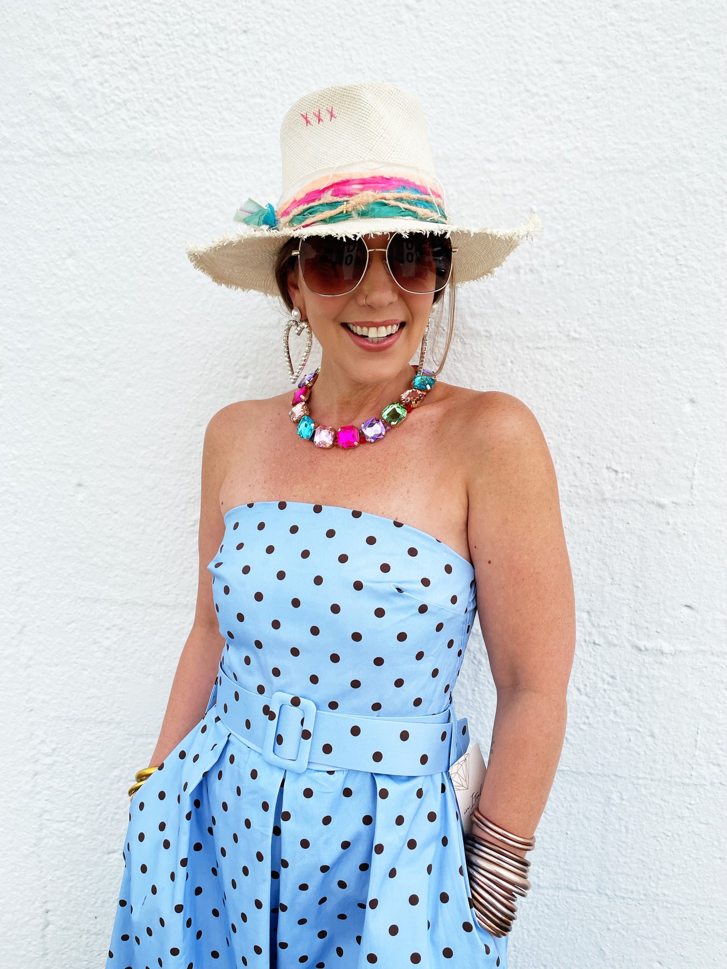 Diane Polka Dot Dress - Pink- FINAL SALE
