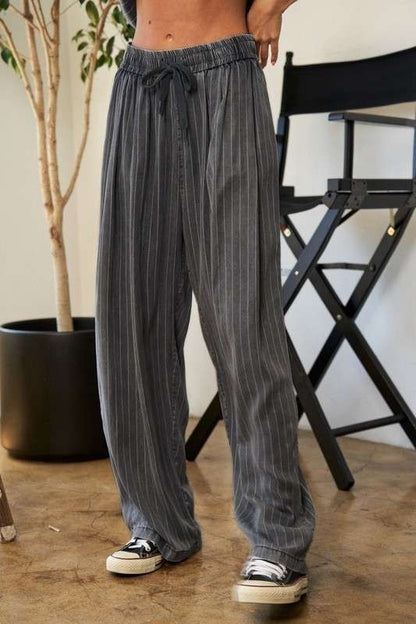Stripe Button Down Shirt and Long Pants Set **IN STOCK SIZE SMALL