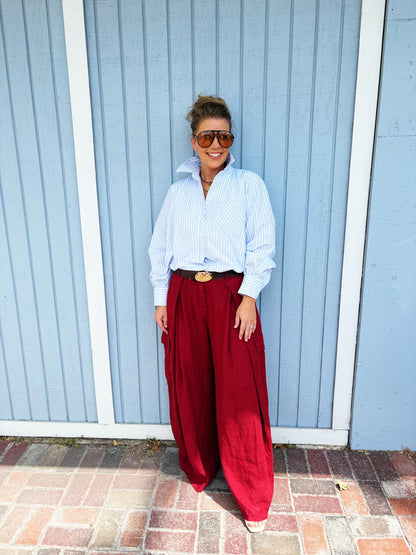 Linen Cargo Pants