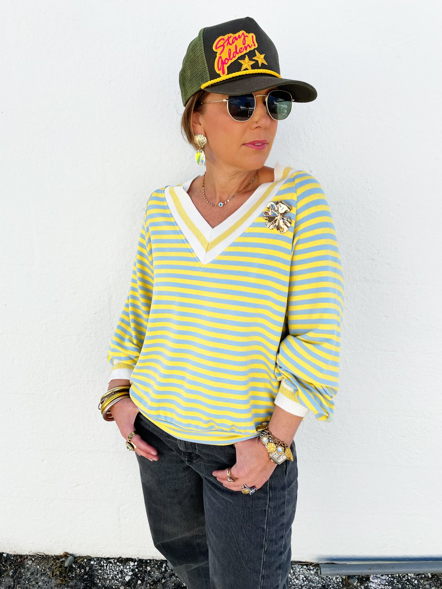 Stripe Sweater Yellow & Blue *FINAL SALE